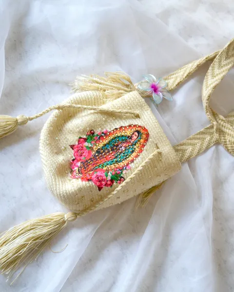 Bolso tejido Virgen de Guadalupe